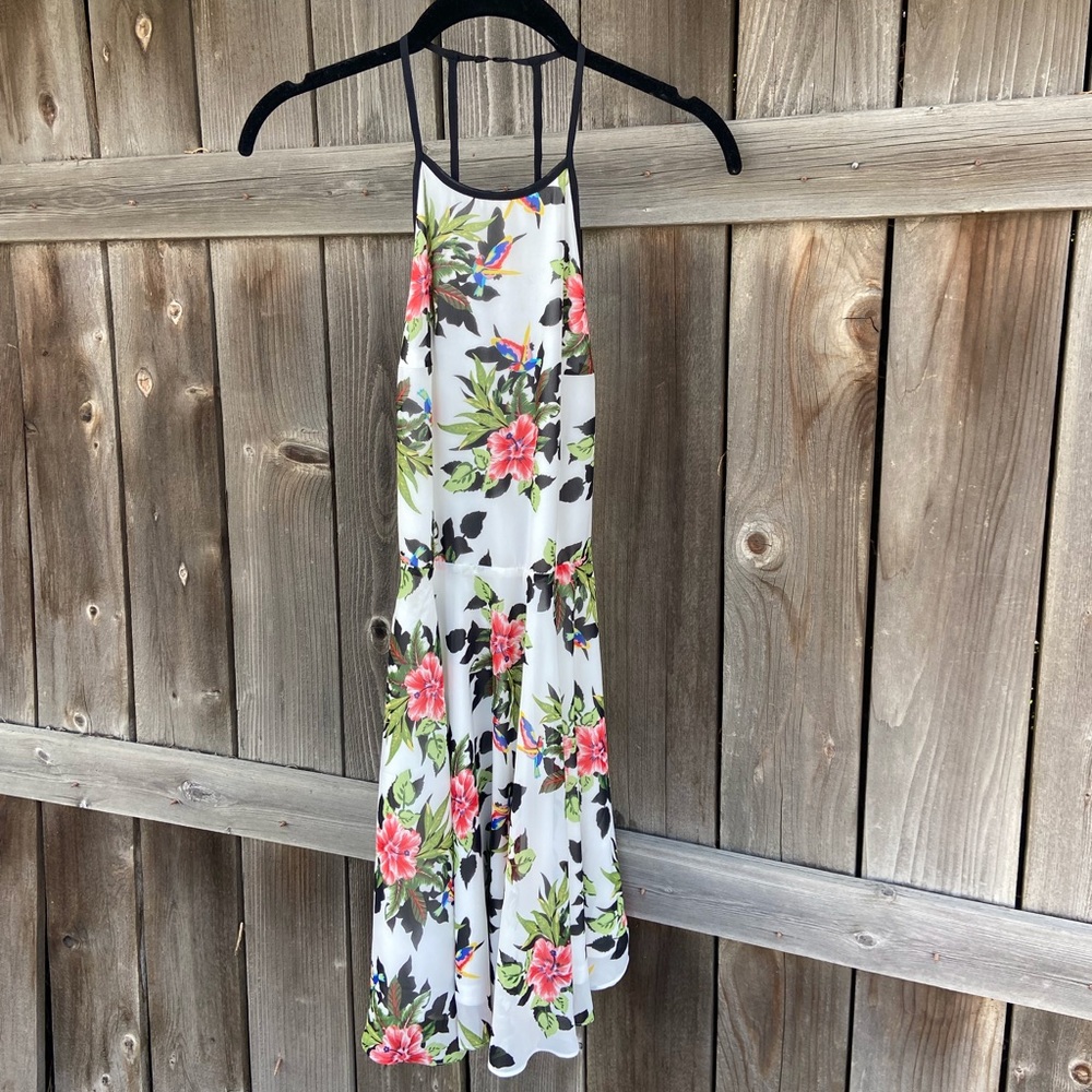 Open Back Floral Dress